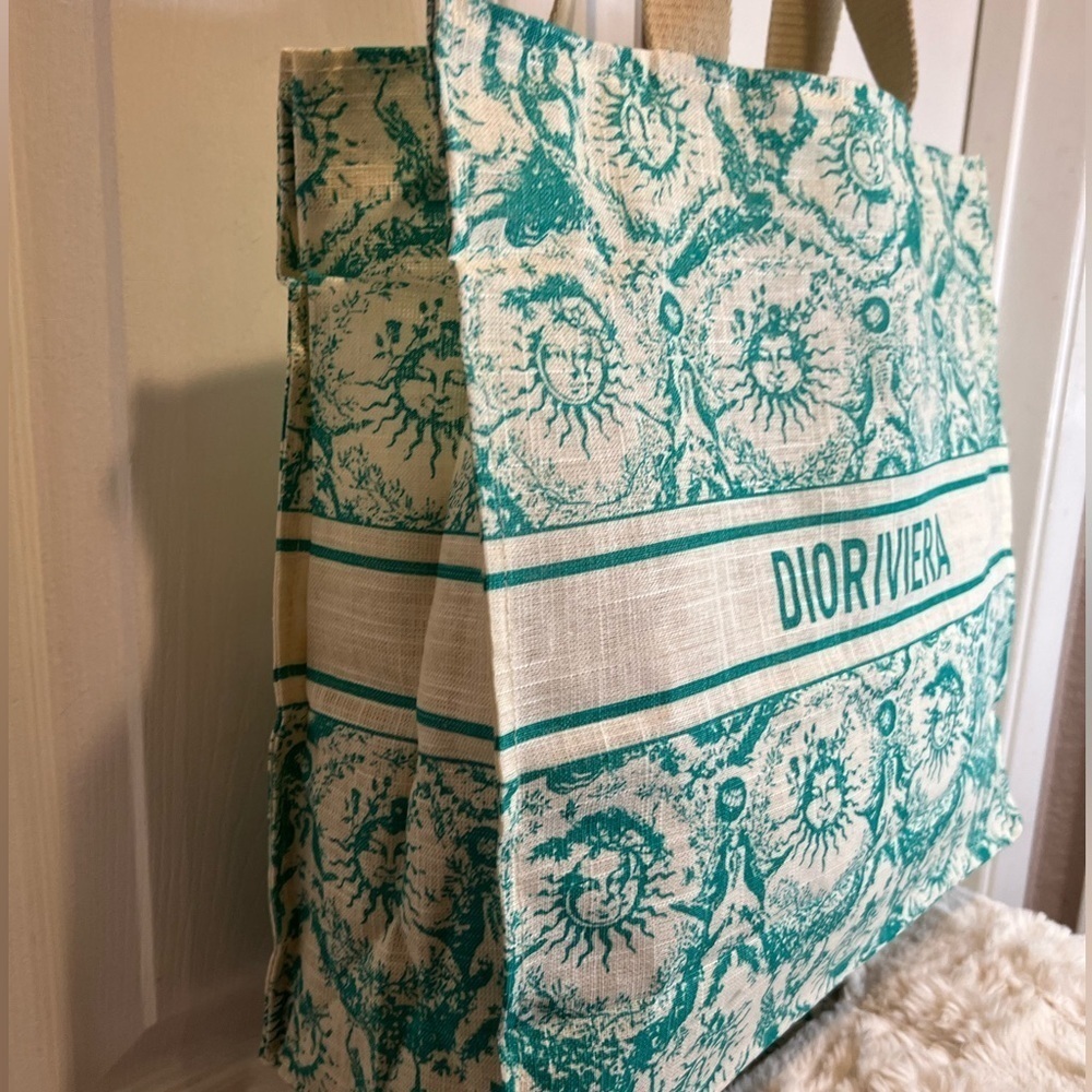 DIOR CHRISTIAN DIOR CANVAS DIORIVIERA TOILE de JOUY SOLEIL TOTE - Picture 3 of 14